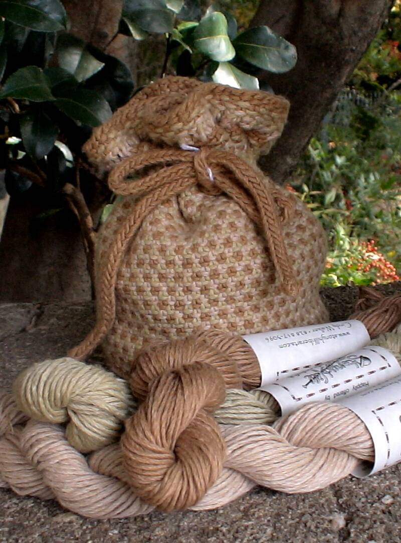 Linen Stitch Bag with Sally Fox's yarn