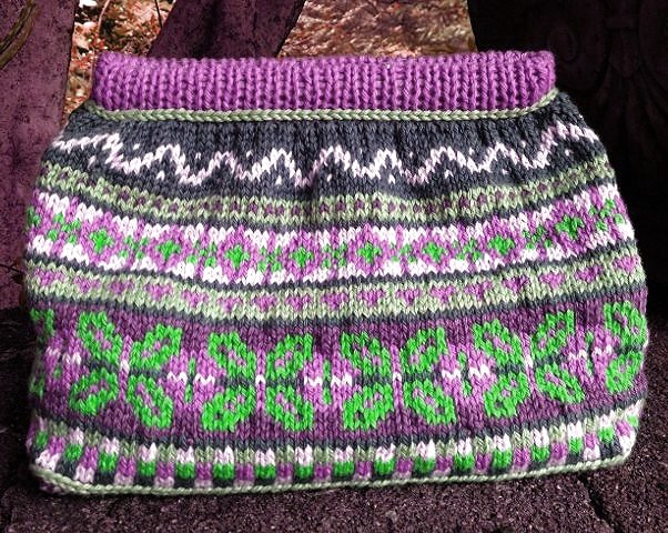 Knitted Fair Isle Bag Orchid Kit