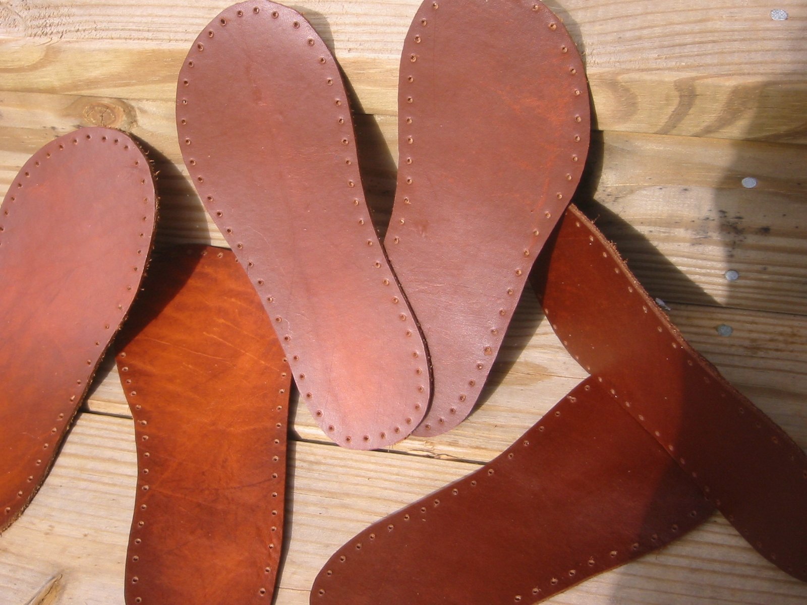 leather sandal soles