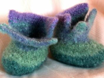 Felted High Top Baby Booties